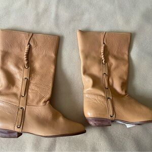 Tan Leather Women's Boots 9 West Nine West brand super soft beautiful leather